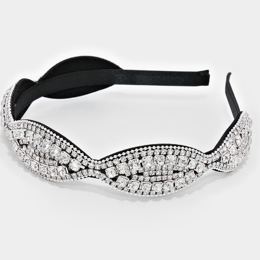 Rhinestone Marquis Tiara Wedding Bridal Headband
